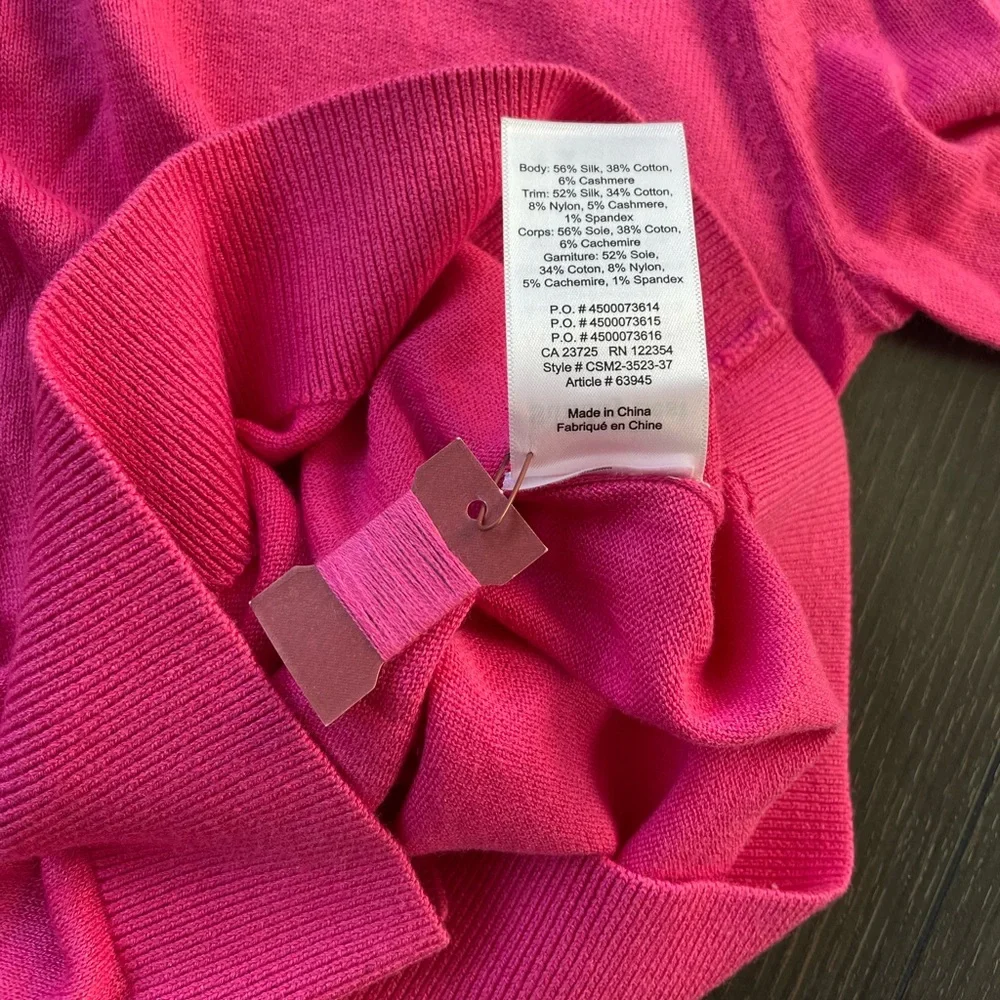 NWT Sunday Best Cashmere and Silk scalloped edge sweater - Picture 7 of 9